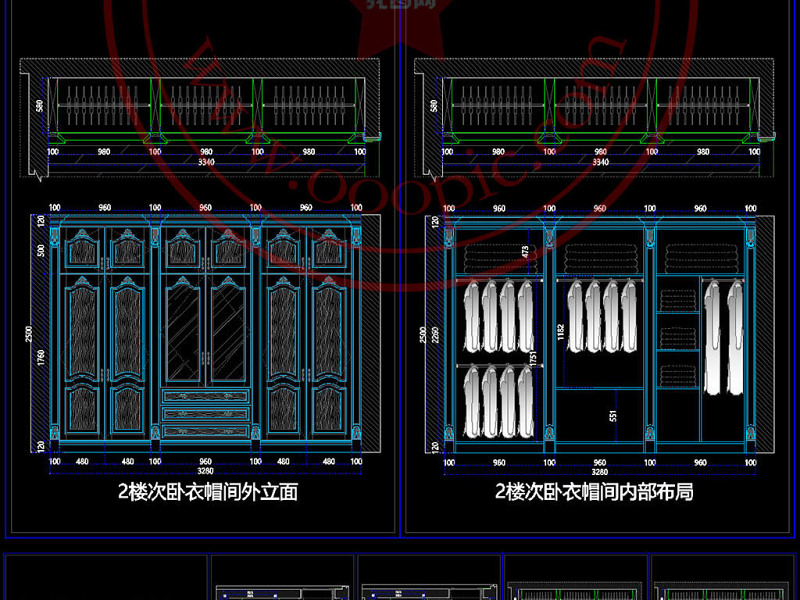 原创别墅护墙板柜类中西厨案例CAD<a href=https://www.yitu.cn/su/7937.html target=_blank class=infotextkey>图纸</a>