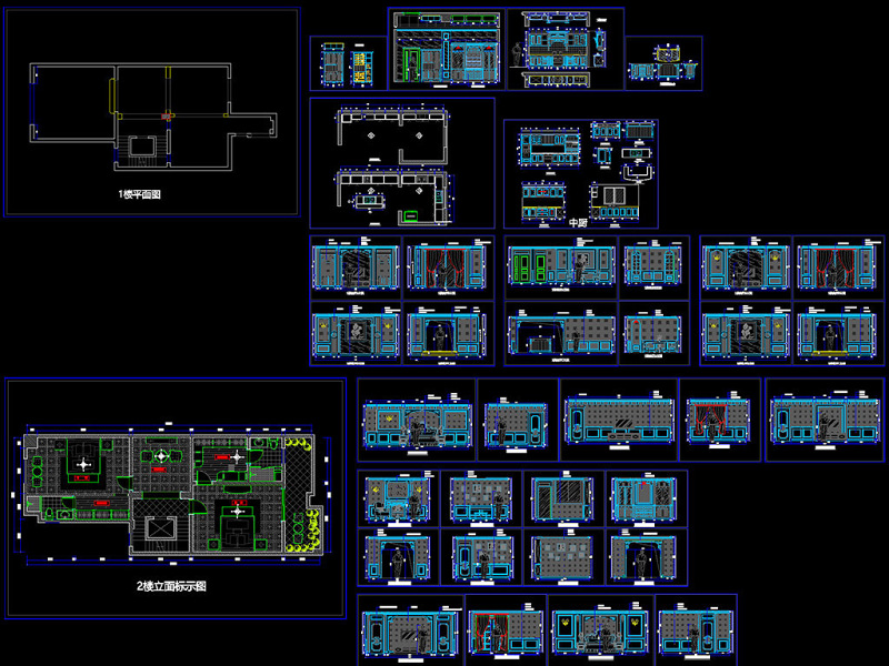 原创别墅护墙板柜类中西厨案例CAD<a href=https://www.yitu.cn/su/7937.html target=_blank class=infotextkey>图纸</a>