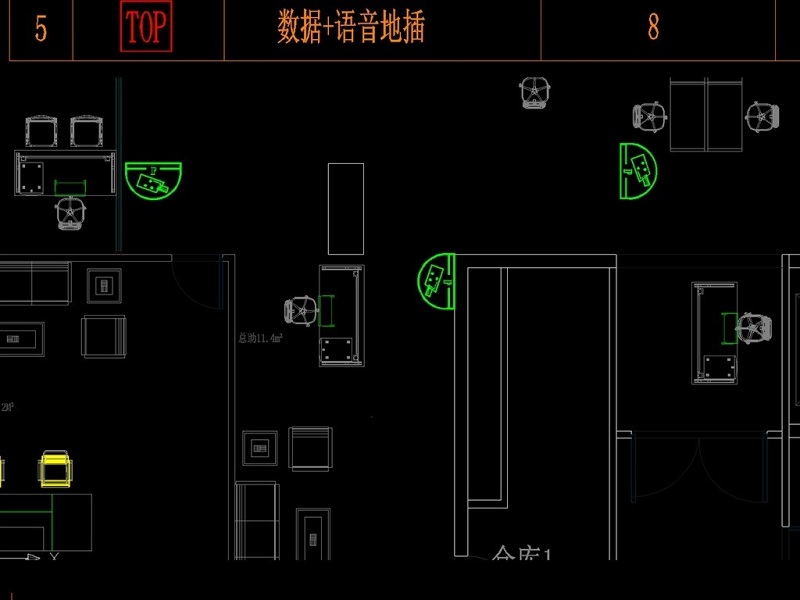 原创公司办公写字<a href=https://www.yitu.cn/su/8159.html target=_blank class=infotextkey>楼</a>弱电点位布置图CAD模板-版权<a href=https://www.yitu.cn/su/7381.html target=_blank class=infotextkey>可商用</a>