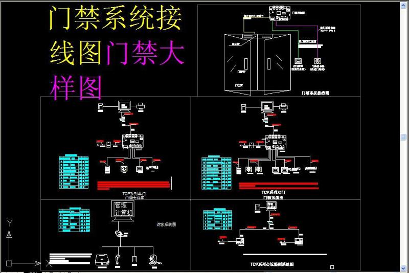 原创门禁系统接线图门禁大样图-版权<a href=https://www.yitu.cn/su/7381.html target=_blank class=infotextkey>可商用</a>