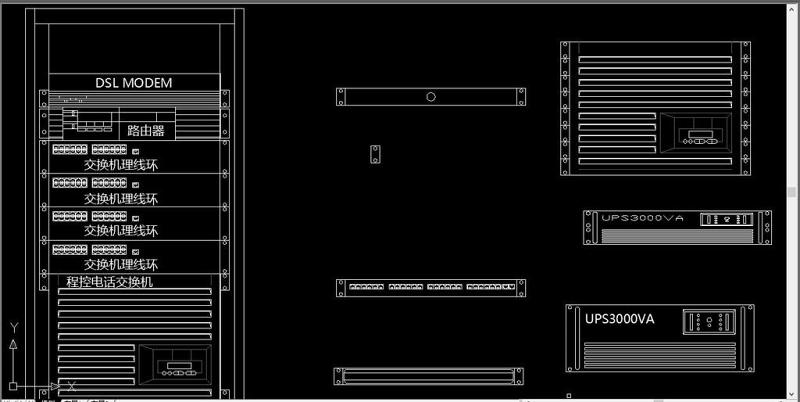 原创网络机柜CAD