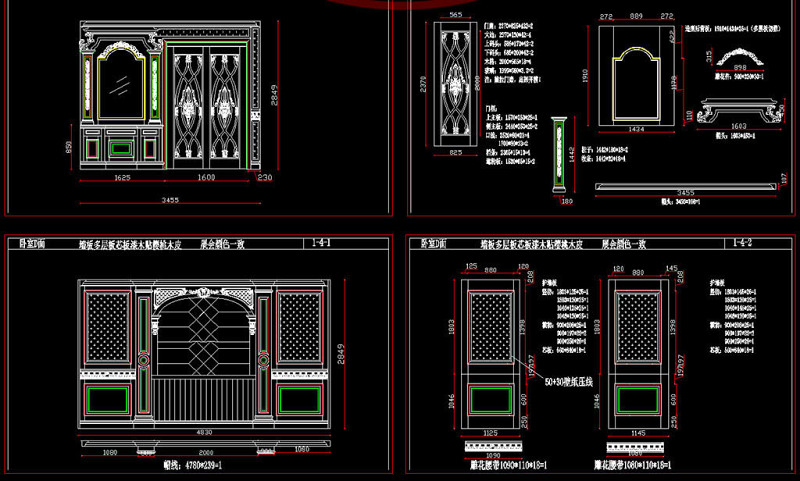 原创欧式豪华整木<a href=https://www.yitu.cn/sketchup/zhanting/index.html target=_blank class=infotextkey>展厅</a><a href=https://www.yitu.cn/su/7590.html target=_blank class=infotextkey>设计</a>分解CAD图-版权<a href=https://www.yitu.cn/su/7381.html target=_blank class=infotextkey>可商用</a>