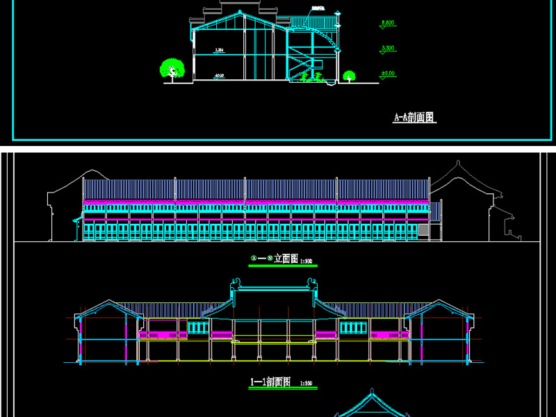 原创几个中式徽派<a href=https://www.yitu.cn/su/7829.html target=_blank class=infotextkey>酒店</a>民宿CAD-版权<a href=https://www.yitu.cn/su/7381.html target=_blank class=infotextkey>可商用</a>