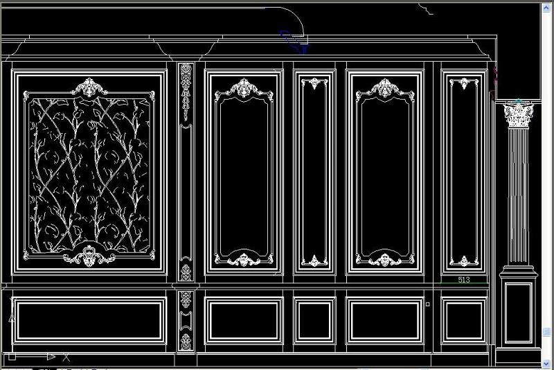 原创标准护墙板CAD实木线条CAD