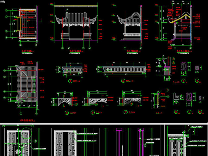 原创全套新中式别墅景观<a href=https://www.yitu.cn/su/7589.html target=_blank class=infotextkey>庭院</a>建筑CAD<a href=https://www.yitu.cn/su/7937.html target=_blank class=infotextkey>图纸</a>