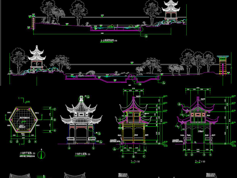 原创全套新中式别墅景观<a href=https://www.yitu.cn/su/7589.html target=_blank class=infotextkey>庭院</a>建筑CAD<a href=https://www.yitu.cn/su/7937.html target=_blank class=infotextkey>图纸</a>