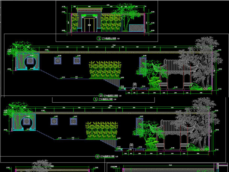 原创全套新中式别墅景观<a href=https://www.yitu.cn/su/7589.html target=_blank class=infotextkey>庭院</a>建筑CAD<a href=https://www.yitu.cn/su/7937.html target=_blank class=infotextkey>图纸</a>