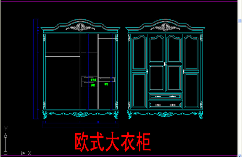 原创欧式<a href=https://www.yitu.cn/sketchup/yigui/index.html target=_blank class=infotextkey>衣柜</a>、<a href=https://www.yitu.cn/sketchup/shugui/index.html target=_blank class=infotextkey>书柜</a>cad<a href=https://www.yitu.cn/su/7937.html target=_blank class=infotextkey>图纸</a>