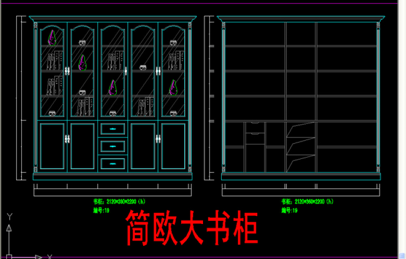 原创欧式<a href=https://www.yitu.cn/sketchup/yigui/index.html target=_blank class=infotextkey>衣柜</a>、<a href=https://www.yitu.cn/sketchup/shugui/index.html target=_blank class=infotextkey>书柜</a>cad<a href=https://www.yitu.cn/su/7937.html target=_blank class=infotextkey>图纸</a>