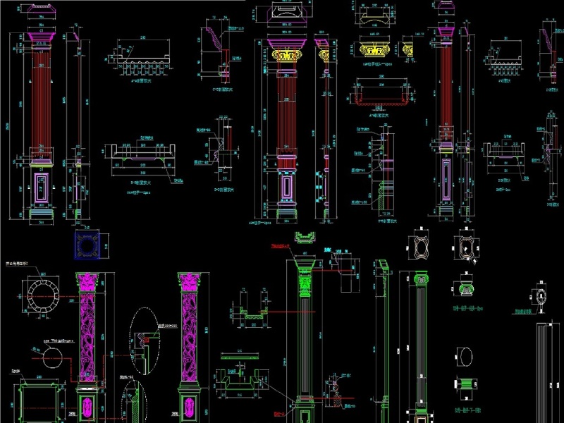 原创<a href=https://www.yitu.cn/sketchup/luomazhu/index.html target=_blank class=infotextkey>罗<a href=https://www.yitu.cn/su/8021.html target=_blank class=infotextkey>马</a>柱</a>CAD图库