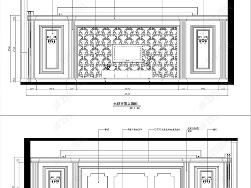 原创欧式风格<a href=https://www.yitu.cn/sketchup/keting/index.html target=_blank class=infotextkey><a href=https://www.yitu.cn/su/6863.html target=_blank class=infotextkey>客厅</a></a><a href=https://www.yitu.cn/su/7226.html target=_blank class=infotextkey>电视</a><a href=https://www.yitu.cn/su/7944.html target=_blank class=infotextkey>背景</a>墙CAD图和效果图-版权<a href=https://www.yitu.cn/su/7381.html target=_blank class=infotextkey>可商用</a>