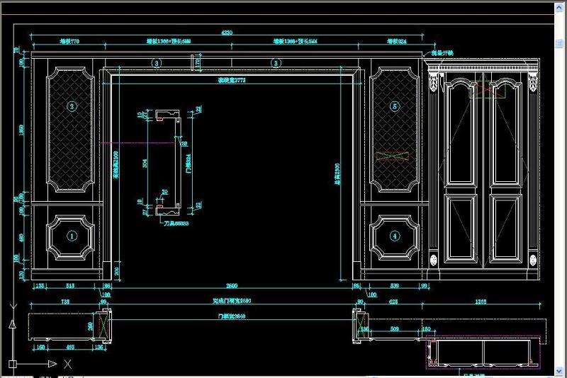 原创标准护墙板实木门门套CAD<a href=https://www.yitu.cn/su/7590.html target=_blank class=infotextkey>设计</a>