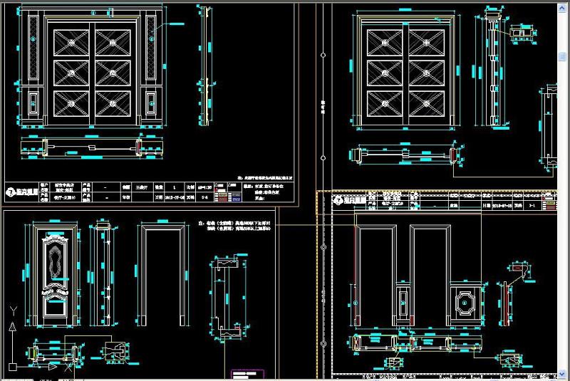 原创标准护墙板实木门门套CAD<a href=https://www.yitu.cn/su/7590.html target=_blank class=infotextkey>设计</a>