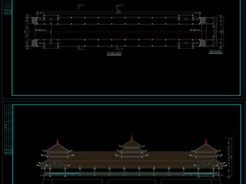 原创CAD侗族风雨<a href=https://www.yitu.cn/su/8137.html target=_blank class=infotextkey>桥</a>施工图-版权<a href=https://www.yitu.cn/su/7381.html target=_blank class=infotextkey>可商用</a>