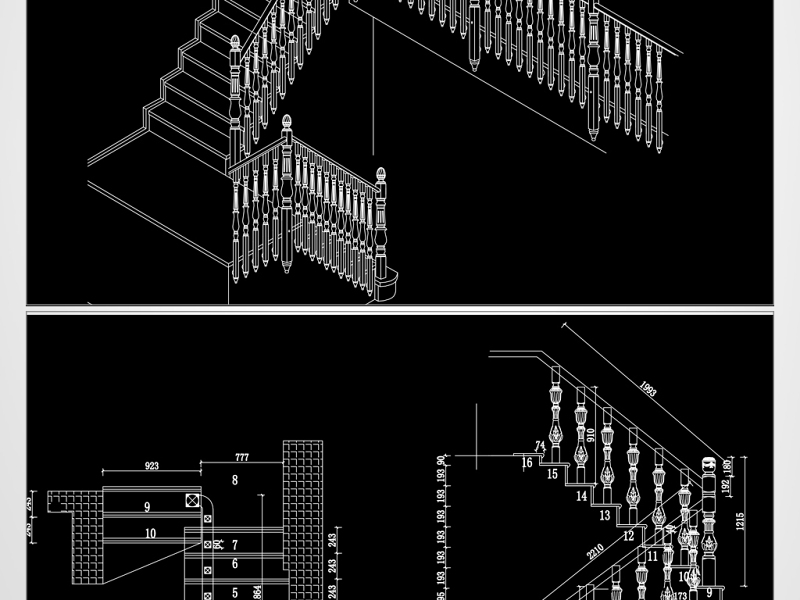 原创欧式<a href=https://www.yitu.cn/sketchup/louti/index.html target=_blank class=infotextkey><a href=https://www.yitu.cn/su/6782.html target=_blank class=infotextkey><a href=https://www.yitu.cn/su/8159.html target=_blank class=infotextkey>楼</a>梯</a></a>扶手CAD样式图-版权<a href=https://www.yitu.cn/su/7381.html target=_blank class=infotextkey>可商用</a>