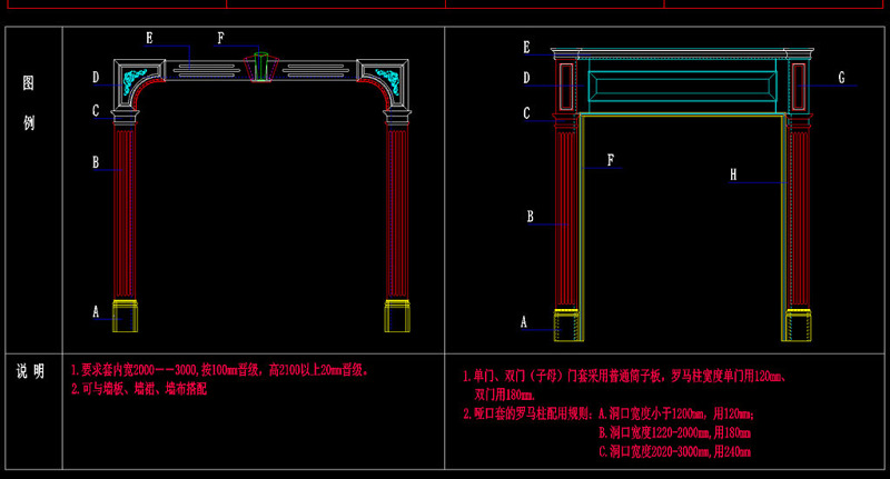 原创各种风格木门<a href=https://www.yitu.cn/su/8113.html target=_blank class=infotextkey>垭口</a>线条CAD标准图库-版权<a href=https://www.yitu.cn/su/7381.html target=_blank class=infotextkey>可商用</a>