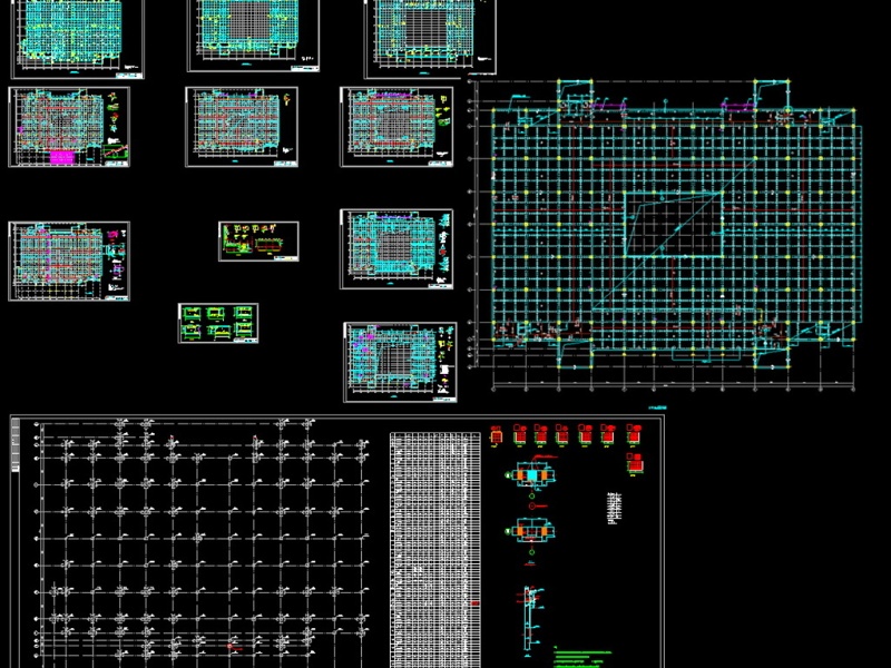 原创图书馆结构CAD<a href=https://www.yitu.cn/su/7937.html target=_blank class=infotextkey>图纸</a>