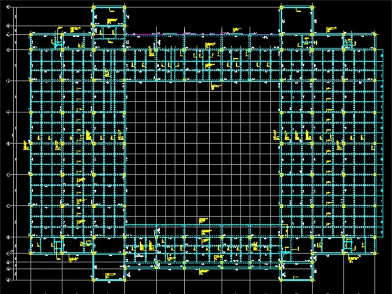 原创图书馆结构CAD<a href=https://www.yitu.cn/su/7937.html target=_blank class=infotextkey>图纸</a>