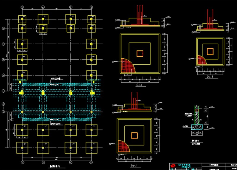 原创图书馆结构CAD<a href=https://www.yitu.cn/su/7937.html target=_blank class=infotextkey>图纸</a>