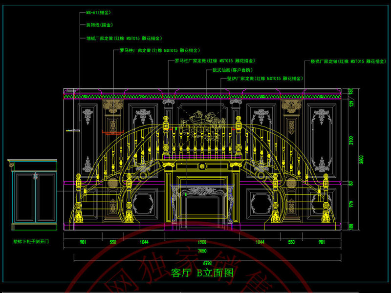 原创整木定制昆明<a href=https://www.yitu.cn/sketchup/zhanting/index.html target=_blank class=infotextkey>展厅</a>案例CAD深化拆单图库-版权<a href=https://www.yitu.cn/su/7381.html target=_blank class=infotextkey>可商用</a>