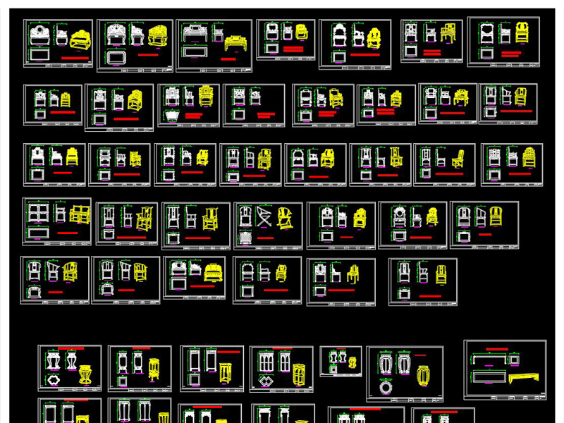 原创百款全套中式<a href=https://www.yitu.cn/su/7511.html target=_blank class=infotextkey>红木家具</a>ＣＡＤ图库-版权<a href=https://www.yitu.cn/su/7381.html target=_blank class=infotextkey>可商用</a>