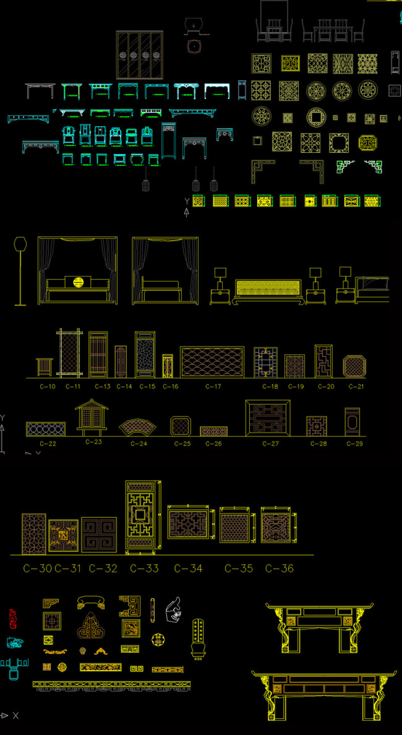 原创新款中式家具<a href=https://www.yitu.cn/sketchup/diaohua/index.html target=_blank class=infotextkey>雕<a href=https://www.yitu.cn/sketchup/huayi/index.html target=_blank class=infotextkey>花</a></a>构件CAD图库总汇-版权<a href=https://www.yitu.cn/su/7381.html target=_blank class=infotextkey>可商用</a>