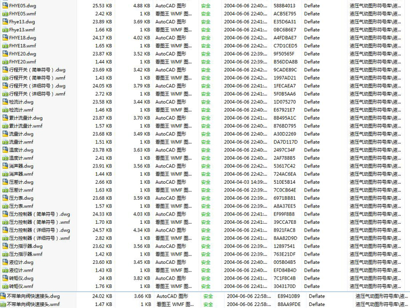 原创液压气动图形符号CAD