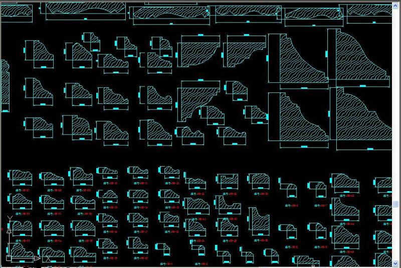 原创实木线条CAD