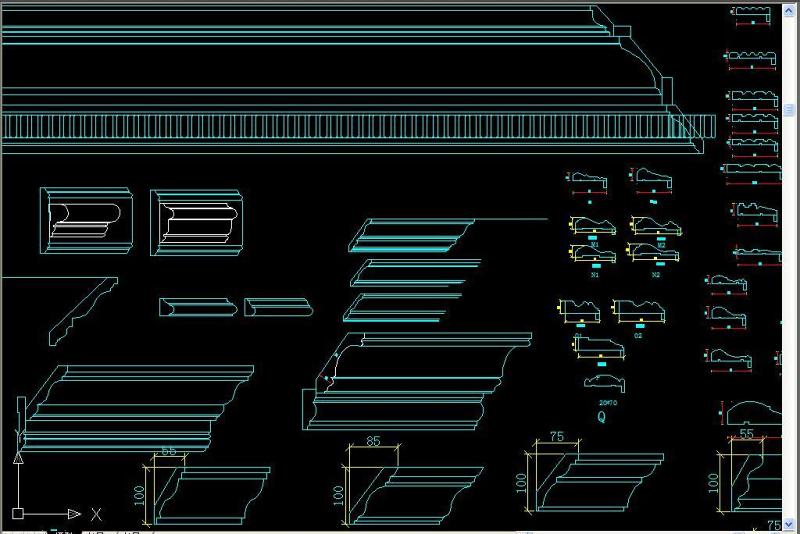 原创实木线条CAD