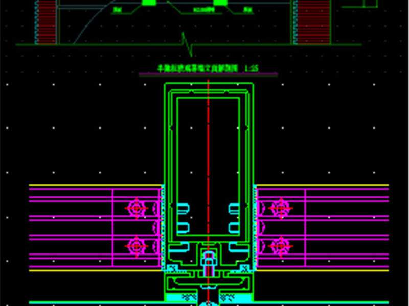 原创深化半隐形<a href=https://www.yitu.cn/su/7430.html target=_blank class=infotextkey>玻璃幕墙</a>CAD图库大全