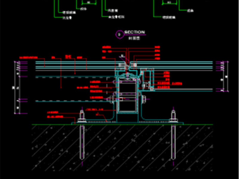 原创深化半隐形<a href=https://www.yitu.cn/su/7430.html target=_blank class=infotextkey>玻璃幕墙</a>CAD图库大全