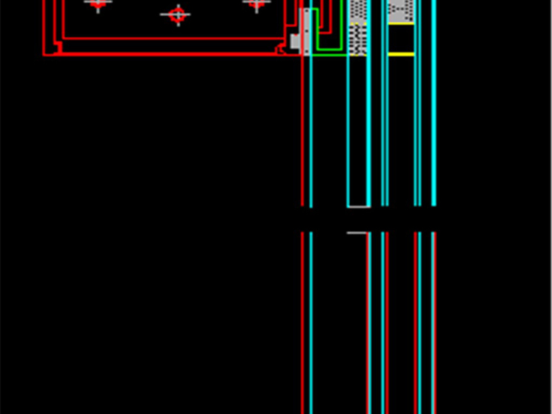 原创深化半隐形<a href=https://www.yitu.cn/su/7430.html target=_blank class=infotextkey>玻璃幕墙</a>CAD图库大全