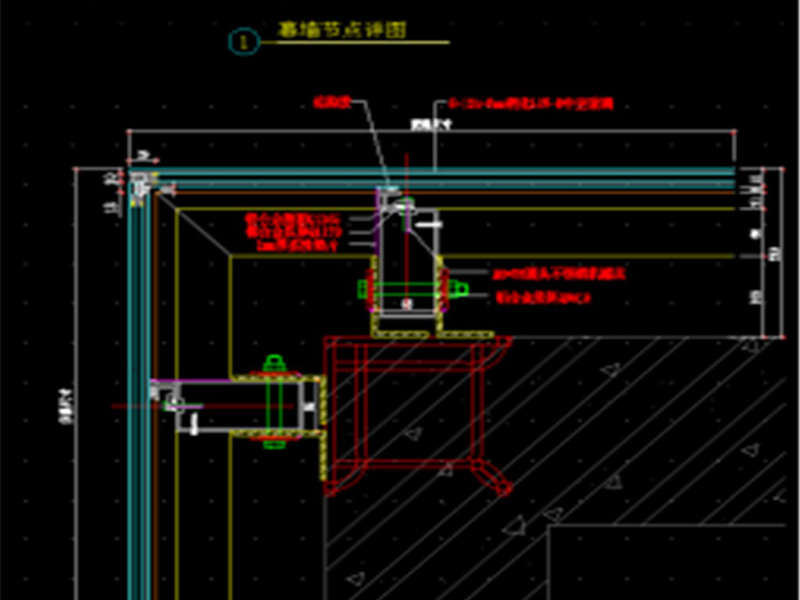 原创深化半隐形<a href=https://www.yitu.cn/su/7430.html target=_blank class=infotextkey>玻璃幕墙</a>CAD图库大全