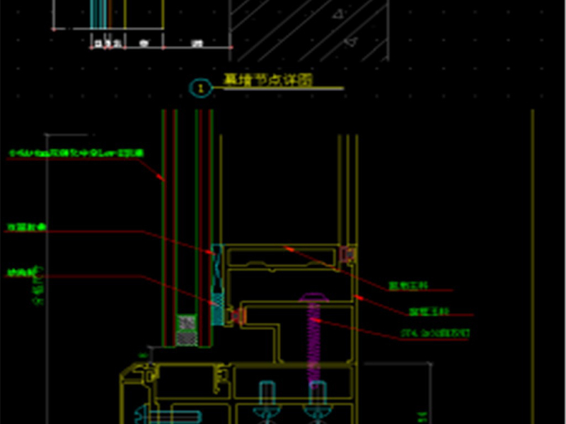 原创深化半隐形<a href=https://www.yitu.cn/su/7430.html target=_blank class=infotextkey>玻璃幕墙</a>CAD图库大全