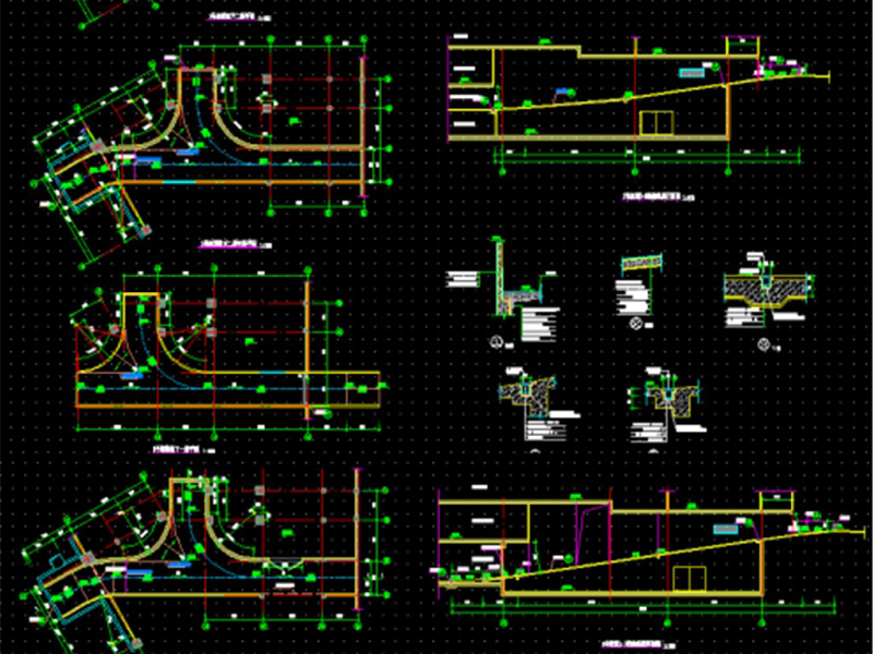 原创精品深化台阶坡道CAD图库大全