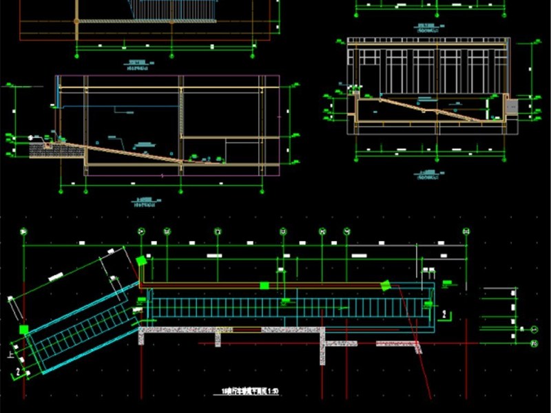 原创精品深化台阶坡道CAD图库大全