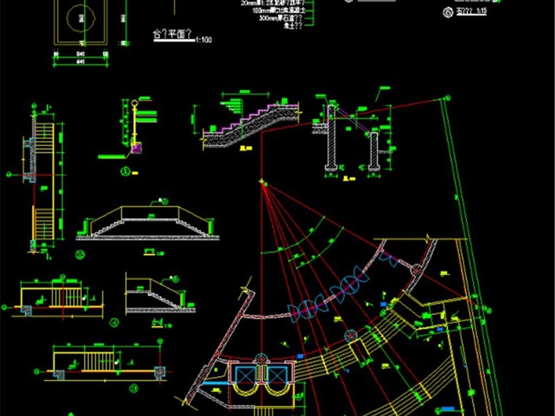 原创精品深化台阶坡道CAD图库大全