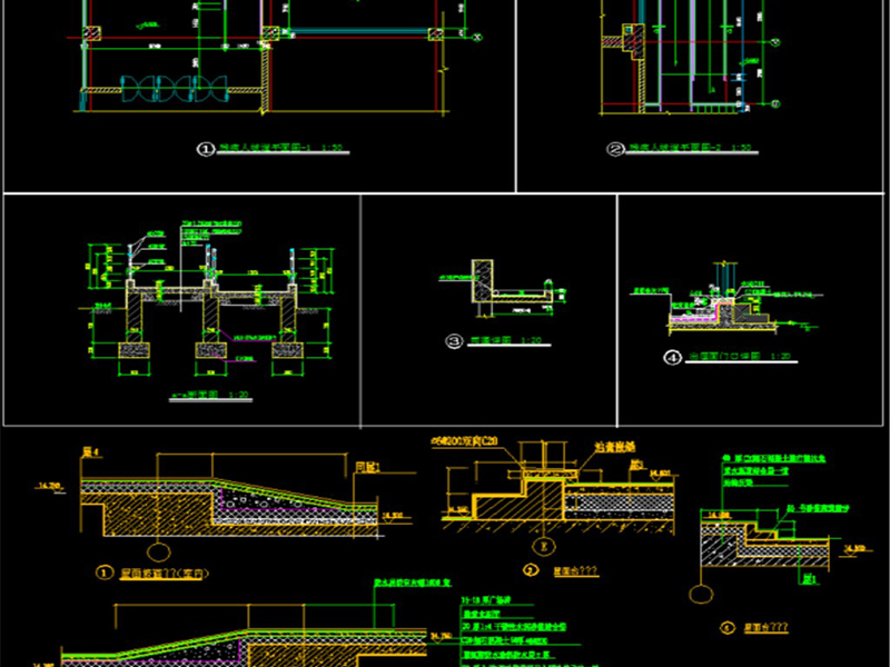 原创精品深化台阶坡道CAD图库大全