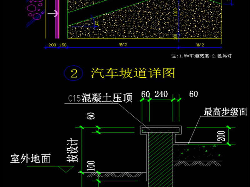 原创精品深化台阶坡道CAD图库大全