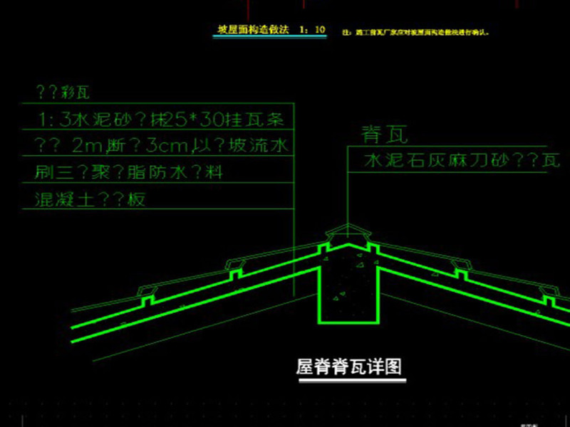 原创精品深化坡屋面建筑构造CAD图集