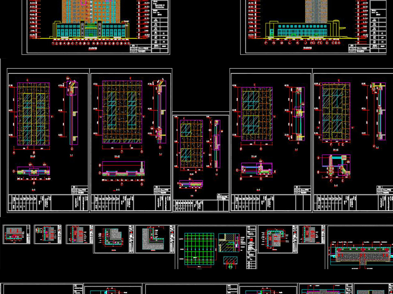 原创全套建筑幕墙CAD施工图-版权<a href=https://www.yitu.cn/su/7381.html target=_blank class=infotextkey>可商用</a>