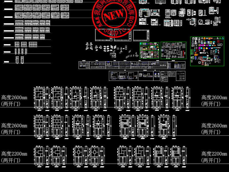 原创<a href=https://www.yitu.cn/su/7037.html target=_blank class=infotextkey>全屋定制</a>板式家居标准柜体CAD图库