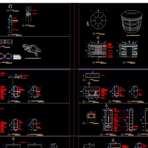 原创展厅柜台货架CAD施工图三维立体图-版权可商用3D模型