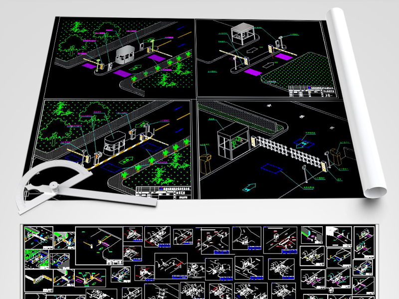 原创<a href=https://www.yitu.cn/sketchup/tingchechang/index.html target=_blank class=infotextkey><a href=https://www.yitu.cn/su/7668.html target=_blank class=infotextkey>停车场</a></a>出入口设备位置图-版权<a href=https://www.yitu.cn/su/7381.html target=_blank class=infotextkey>可商用</a>