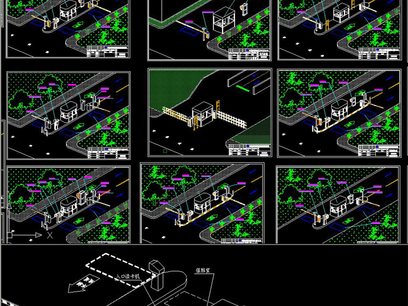 原创<a href=https://www.yitu.cn/sketchup/tingchechang/index.html target=_blank class=infotextkey><a href=https://www.yitu.cn/su/7668.html target=_blank class=infotextkey>停车场</a></a>出入口设备位置图-版权<a href=https://www.yitu.cn/su/7381.html target=_blank class=infotextkey>可商用</a>