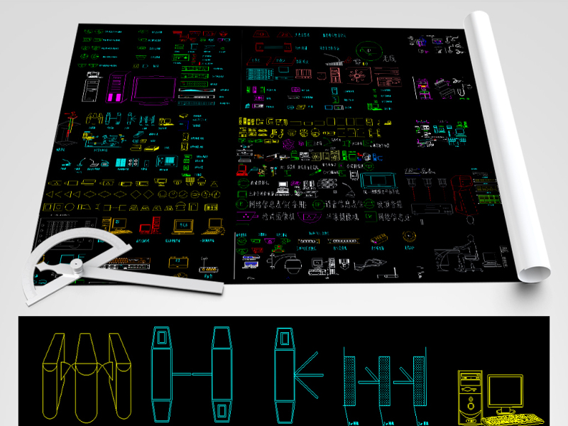 原创智能弱电安防<a href=https://www.yitu.cn/su/7472.html target=_blank class=infotextkey>监控</a>CAD图集大全-版权<a href=https://www.yitu.cn/su/7381.html target=_blank class=infotextkey>可商用</a>