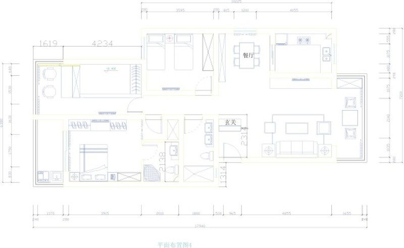 CAD室内<a href=https://www.yitu.cn/su/7392.html target=_blank class=infotextkey>平面</a>图