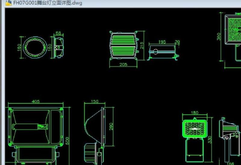 舞<a href=https://www.yitu.cn/sketchup/taideng/index.html target=_blank class=infotextkey>台灯</a>立面详图图片