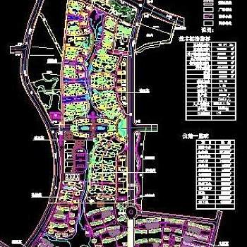 居住区cad平面规划图图片