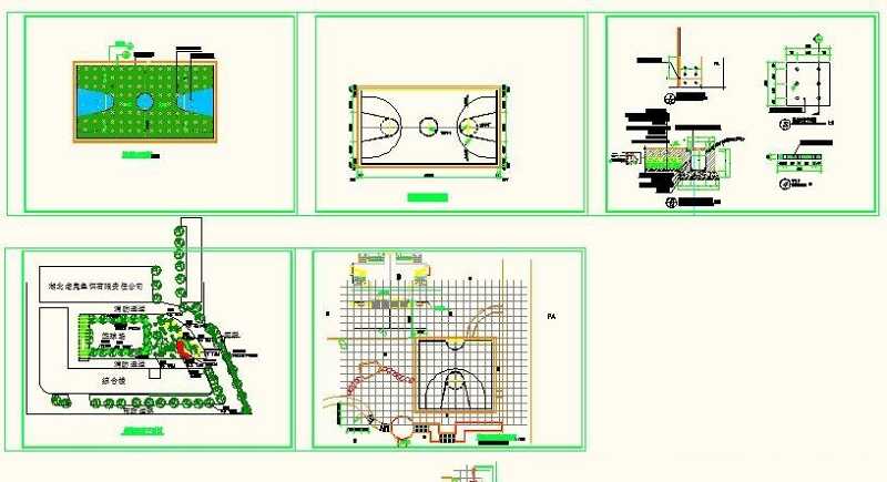 完整篮<a href=https://www.yitu.cn/su/7816.html target=_blank class=infotextkey>球场</a>施工图